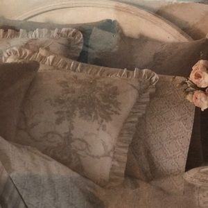 NEW Vintage Chic Dark Gray Euro Sham